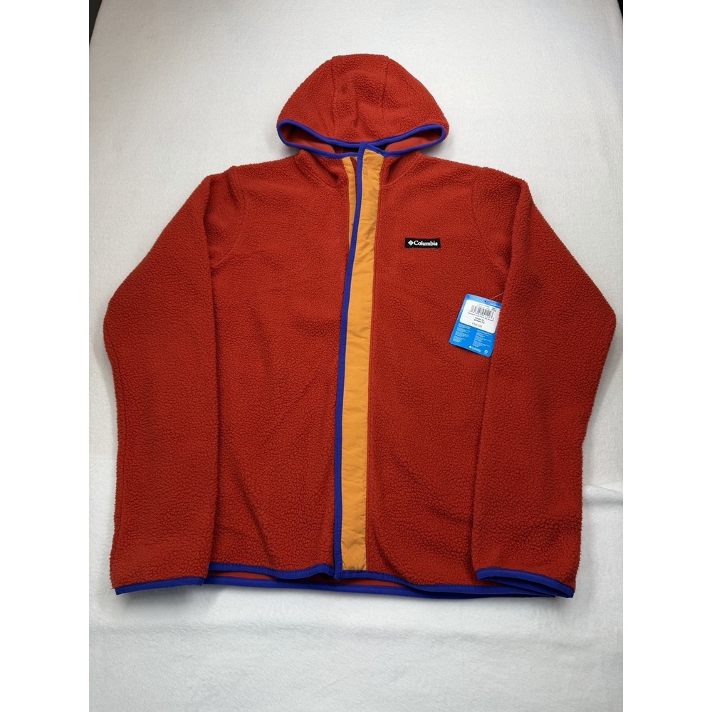 Columbia Kids' Highland Pine Full-Zip Fleece Hoodie Red XL NWT - Picture 2 of 7